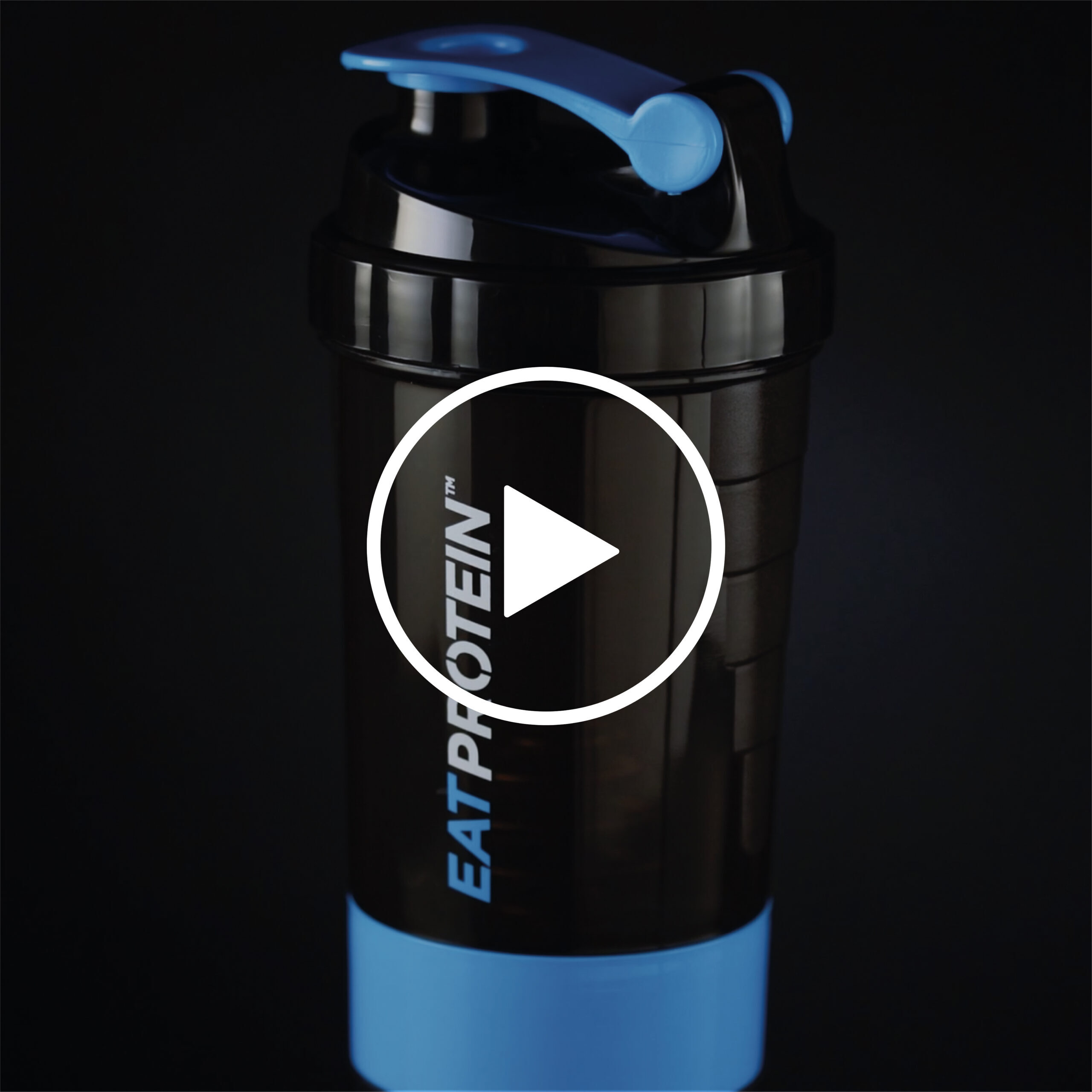 Protein Shaker Bottle 500ml/17oz - Black/Blue - Image 3