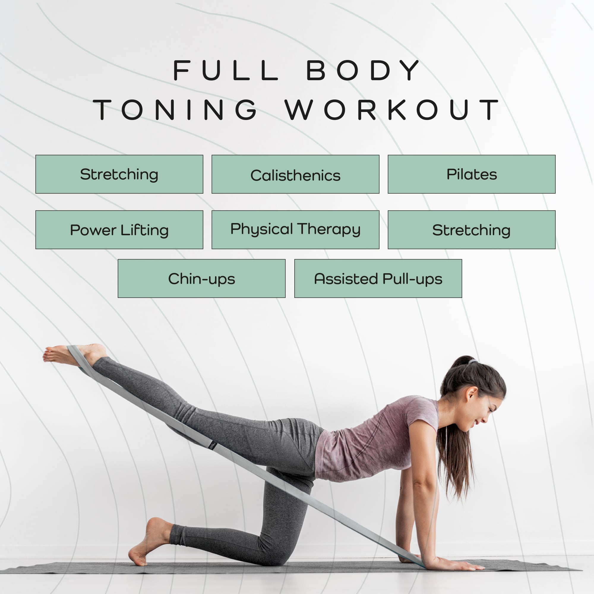 Long Fabric Resistance Band - Mediumweight - Image 2