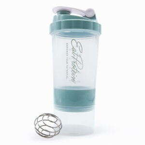 Protein Shaker Bottle 500ml/17oz - Green/Clear