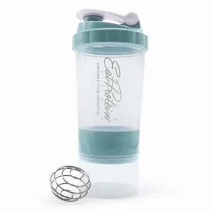 Protein Shaker Bottle 500ml/17oz - Green/Clear