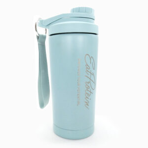Stainless Steel Insulated Water Bottle + Shaker (600ml) Green