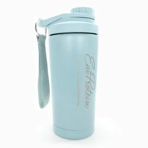 Stainless Steel Insulated Water Bottle + Shaker (600ml) Green