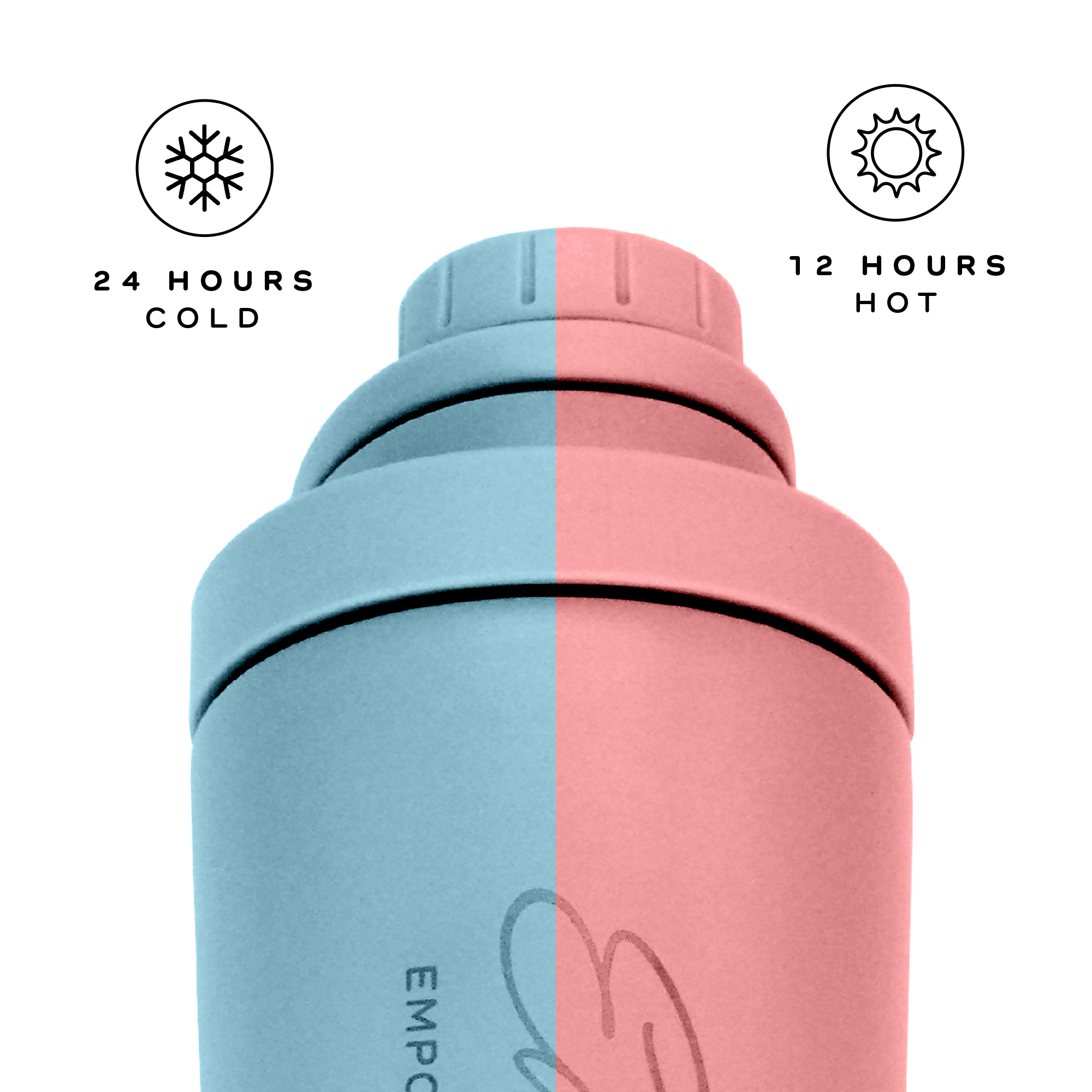 Stainless Steel Insulated Water Bottle + Shaker (600ml) Green - Image 6