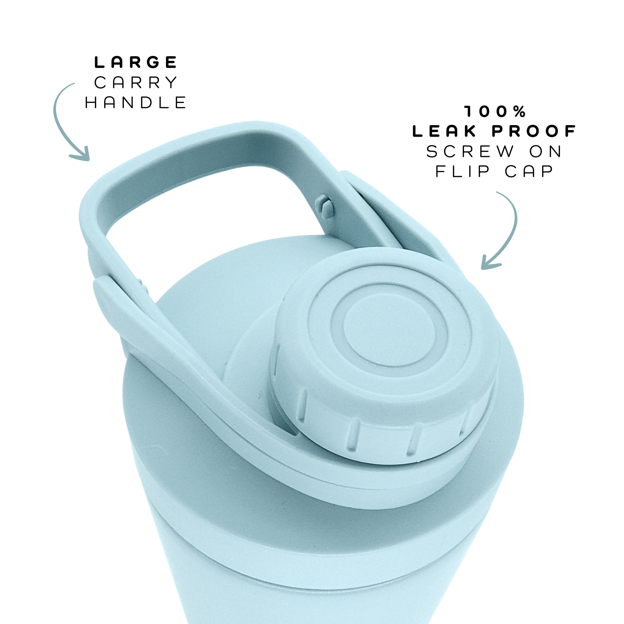 Stainless Steel Insulated Water Bottle + Shaker (600ml) Green - Image 5