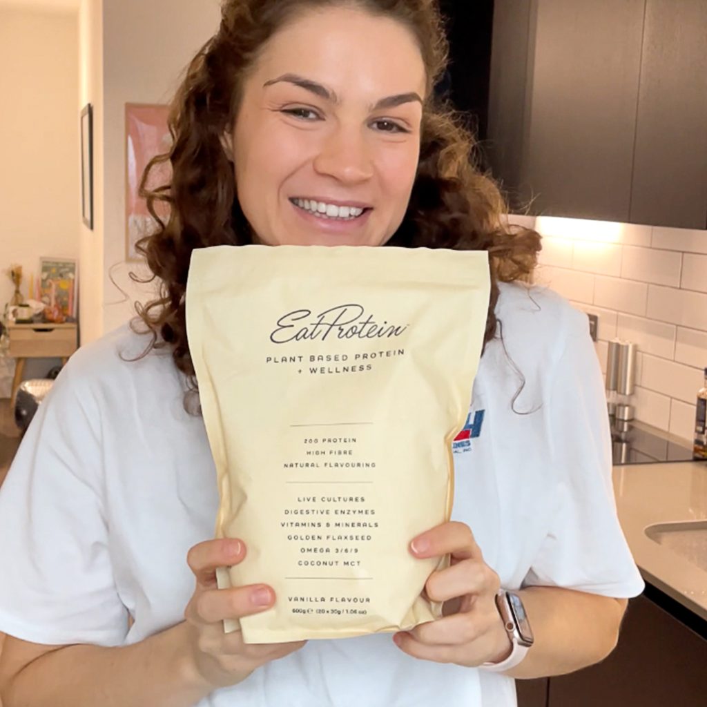 Customer showing EatProtein Plant Protein